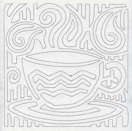 Mola Cuppa Joe Quilting Square (Single Run)