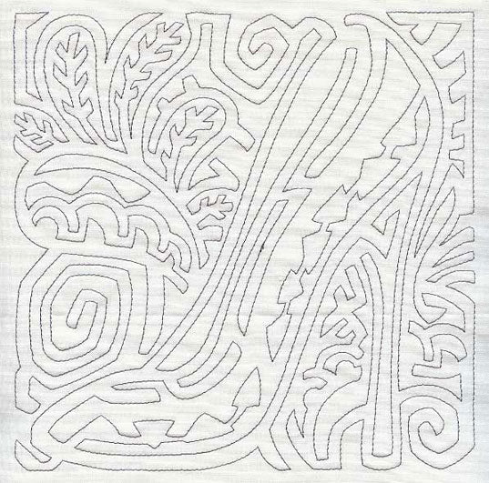 Mola Diva Shoe Quilting Square (Single Run)