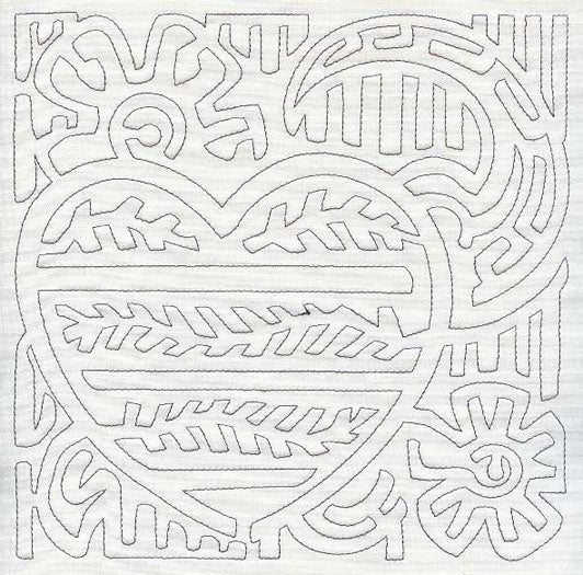 Mola Love Quilting Square (Single Run)