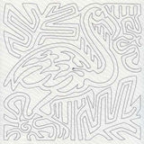 Mola Flamingo Quilting Square (Single Run)