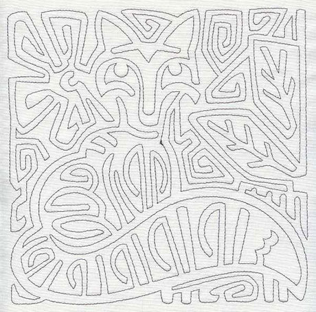 Mola Retro Fox Quilting Square (Single Run)