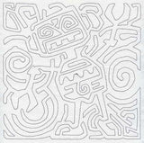 Mola Rockin' Robot Quilting Square (Single Run)