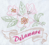 Delaware - Peach Blossom (Redwork)