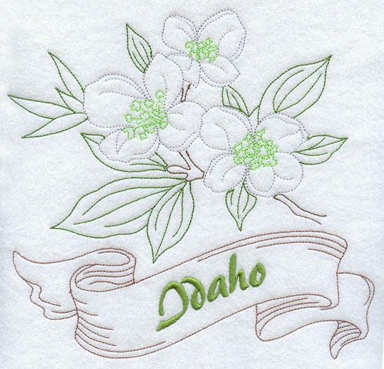 Idaho - Syringa (Redwork)