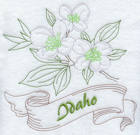 Idaho - Syringa (Redwork)