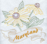 Maryland - Black-Eyed Susan (Redwork)