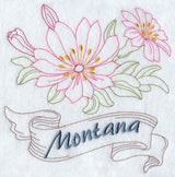 Montana - Bitterroot (Redwork)