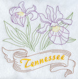 Tennessee - Iris (Redwork)