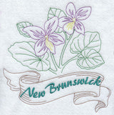New Brunswick - Purple Violet (Redwork)