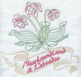 Newfoundland and Labrador - Pitcher Plant (Redwork)