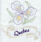 Quebec - Blue Flag Iris (Redwork)