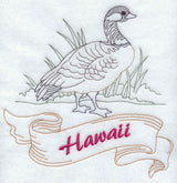 Hawaii - Nene (Redwork)