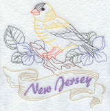 New Jersey - Eastern Goldfinch (Redwork)