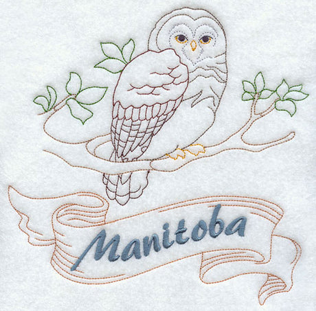 Manitoba - Great Grey Owl (Redwork)