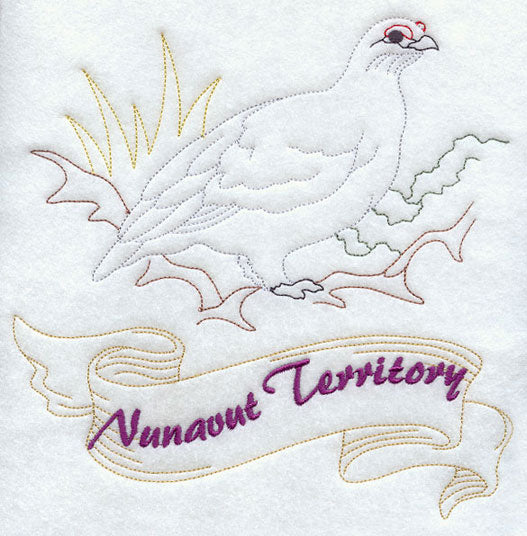 Nunavut - Rock Ptarmigan (Redwork)