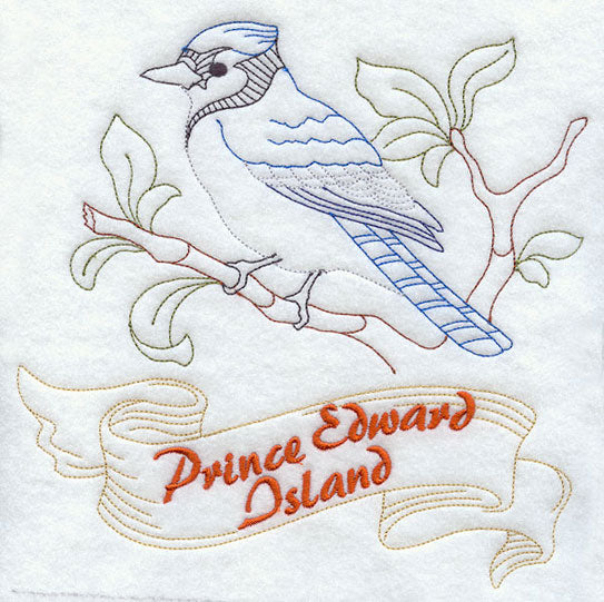 Prince Edward Island - Blue Jay (Redwork)
