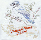 Prince Edward Island - Blue Jay (Redwork)