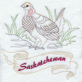Saskatchewan - Sharp-Tailed Grouse (Redwork)