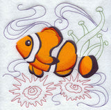 Clownfish Under the Sea Square