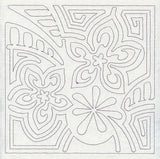 Mola Frangipani Quilting Square (Single Run)