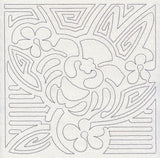 Mola Holy Ghost Orchid Quilting Square (Single Run)
