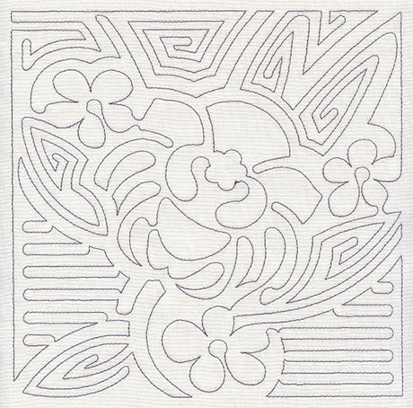 Mola Holy Ghost Orchid Quilting Square (Single Run)