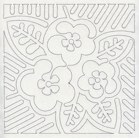 Mola Panama Rose Quilting Square (Single Run)