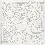 Mola Passion Flower Quilting Square (Single Run)