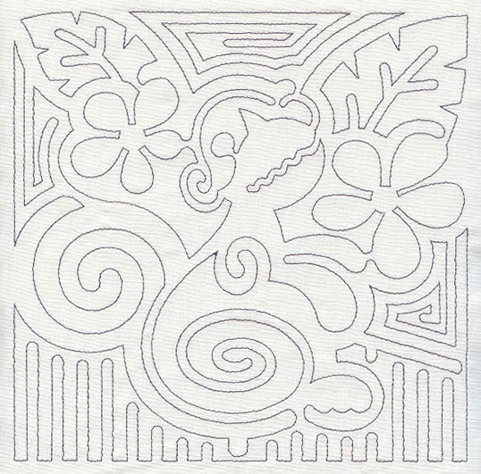 Mola Monkey Quilting Square (Single Run)