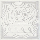 Mola Snake Quilting Square (Single Run)