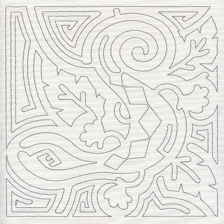 Mola Lizard Quilting Square (Single Run)