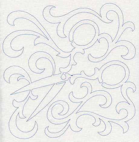 Scissors Quilting Square (Single Run)