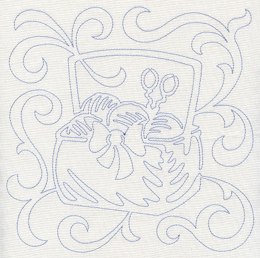 Sewing Basket Quilting Square (Single Run)