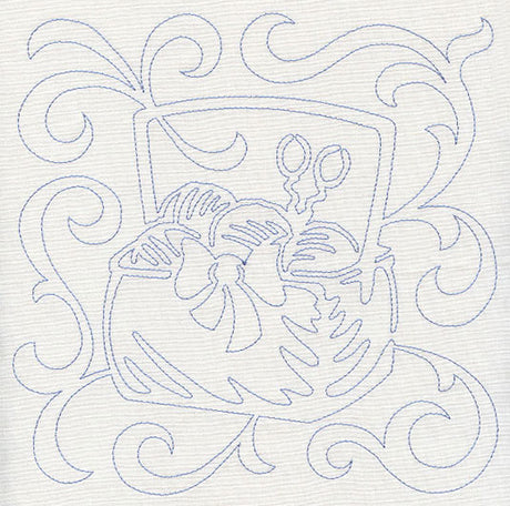 Sewing Basket Quilting Square (Single Run)