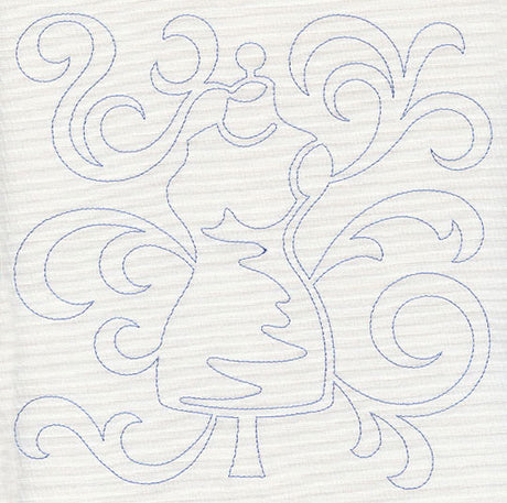 Dress Form Quilting Square (Single Run)
