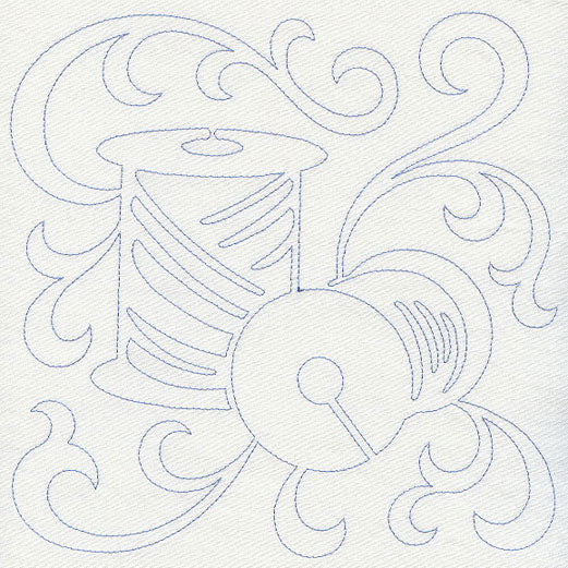 Thread Spools Quilting Square (Single Run)