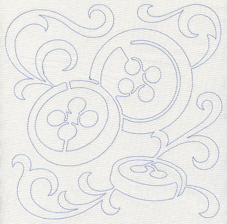 Buttons Quilting Square (Single Run)