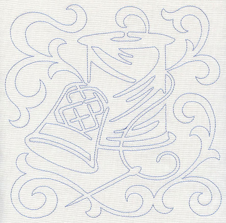Thread and Thimble Quilting Square (Single Run)