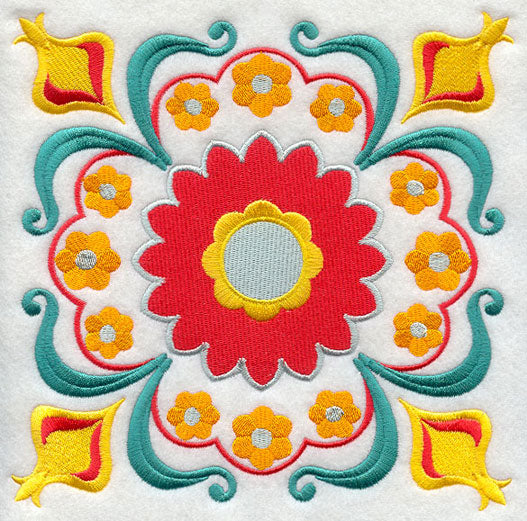 Stylin' Suzani Floral Square 1