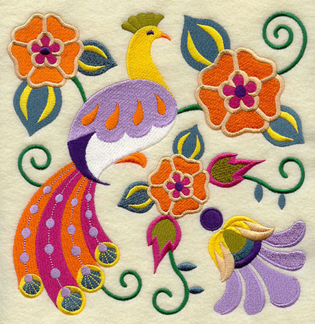 Stylin' Suzani Bird Square 2