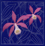 Peacock Orchid Sashiko Square