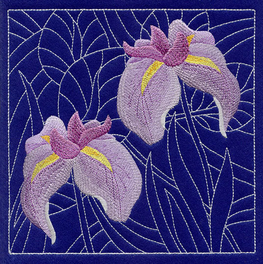 Iris Sashiko Square – Embroidery Library