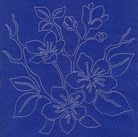 Cherry Blossom Sashiko Square (Single Run)