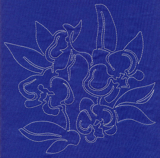 Orchid Sashiko Square (Single Run)