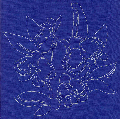 Orchid Sashiko Square (Single Run)