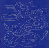 Lotus Sashiko Square (Single Run)