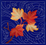 Sashiko Maple Leaves Square