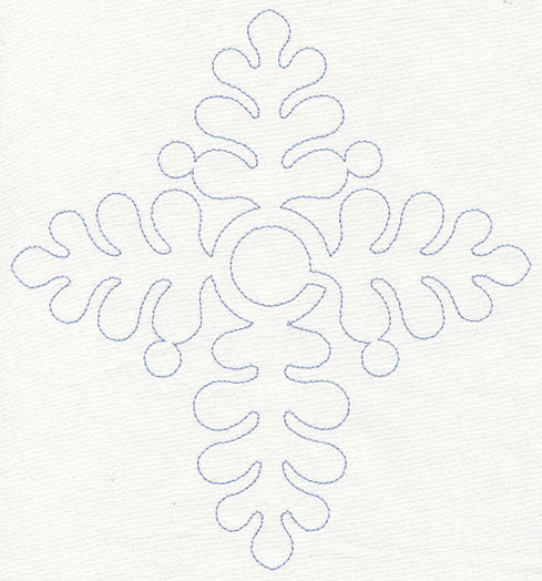 Feather Quilting Cross (Single Run)