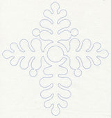 Feather Quilting Cross (Single Run)