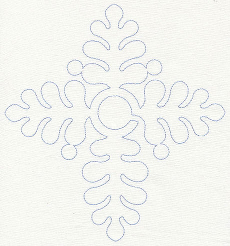 Feather Quilting Cross (Single Run)